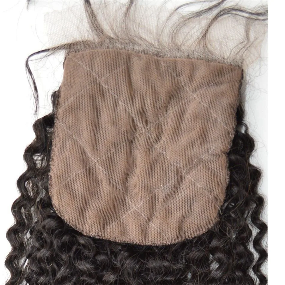 Fabulous Vietnamese Remy Silk Base Closure 8-24'' Natural Color,7A Quality Vietnamese Virgin Silk Top Closure,Free Part KINKY CRLY Closures (2)_
