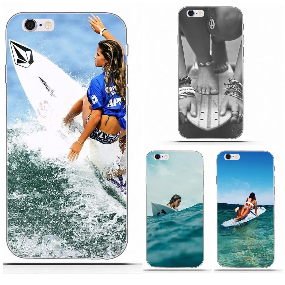 Summer Beaches Surfing Girls For Sony Xperia Z Z1 Z2 Z3 Z4 Z5 compact Mini Premium M2 M4 M5 T3 E3 E5 XA TPU Phone Cases Cover | Мобильные