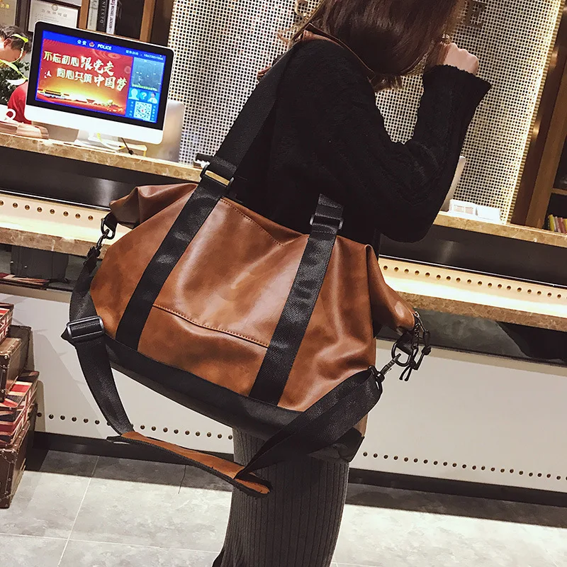 

Short-distance travel bag men's business travel handbag PU ladies large-capacity travel bag simple luggage bag