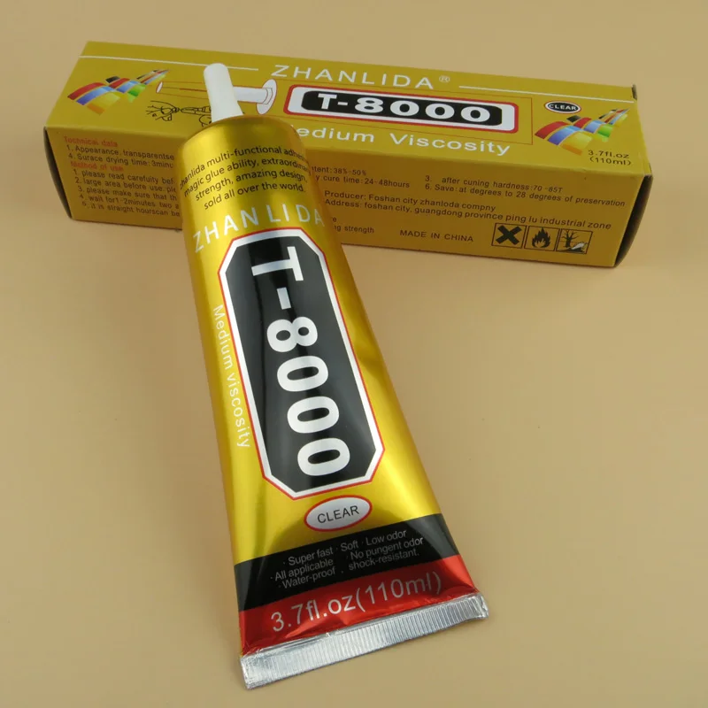 10 Tubes T 8000 110ml Clear Glue Epoxy Resin for Glass Flower Pot
