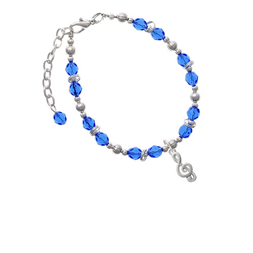 Clef Royal Blue Beaded Bracelet