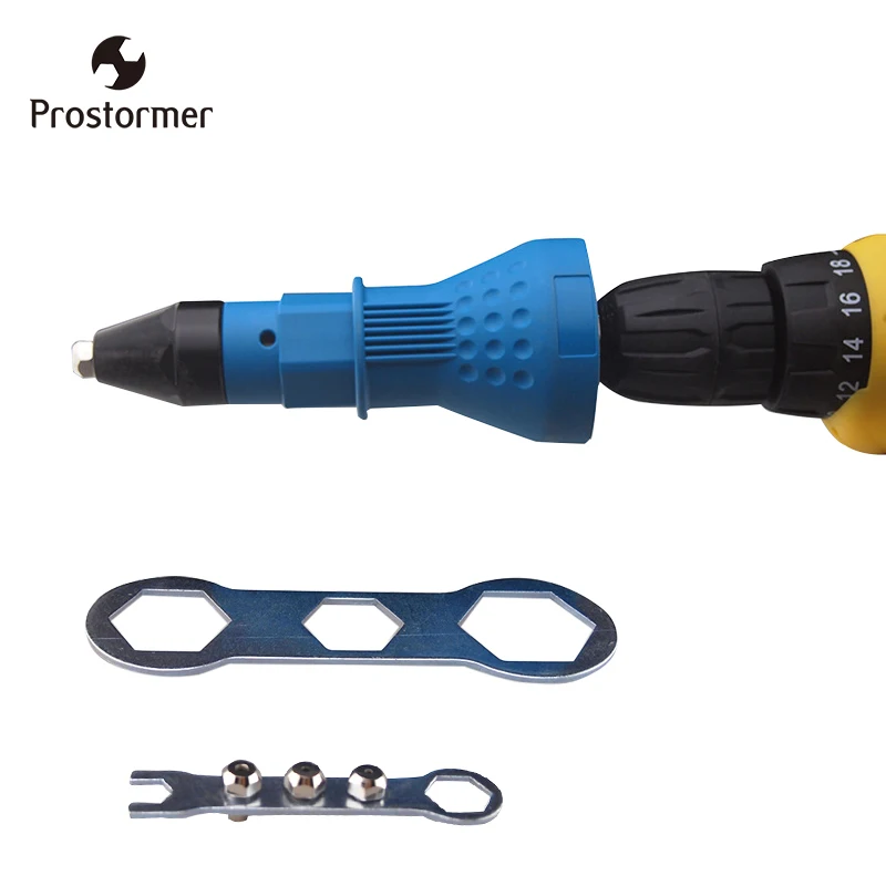

Prostormer Electric Rivet Nut Gun Riveting Tool Cordless Riveting Drill Adaptor Insert Nut Tool Riveting Drill Adapter