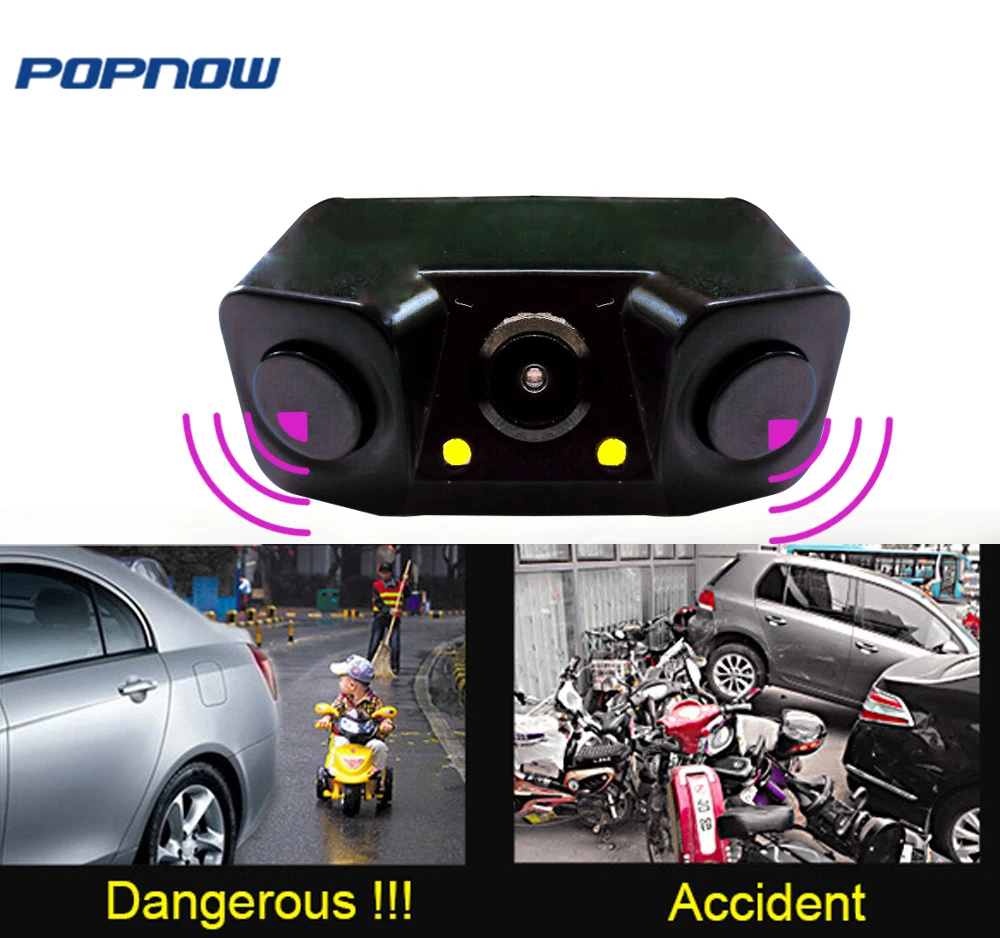 

Auto Car Parktronic Video Parking Sensor Bi Bi Alarm with Rear camera 2 Sensor Video Display Indicator Car Reverse Sensor