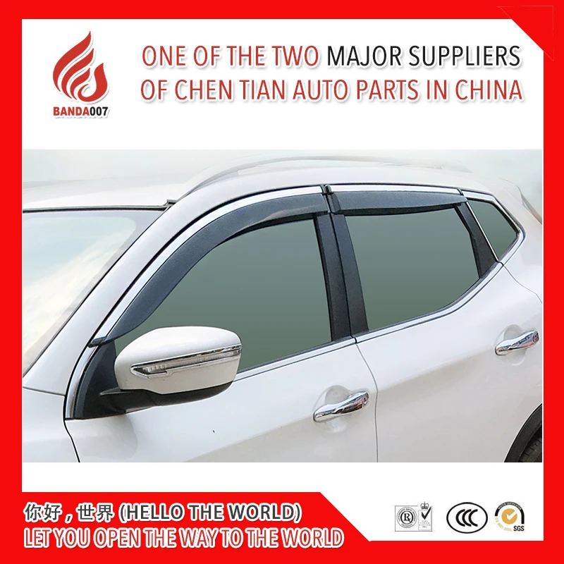 

4 Piece Injection molding trim vent shade rain sun wind deflector window visor for Hacker 2008-2015 2016-2017