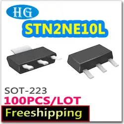 Smd STN2NE10L 100 шт./лот SOT223 N-channel 100 В 2A pdf внутри mosfet