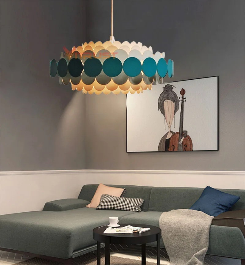 

Modern LED Chandelier Lights Pendant Round Nordic Hanging Lamps Lighting Fixture Restaurant Living Room Dining Bedroom Cafe Bar