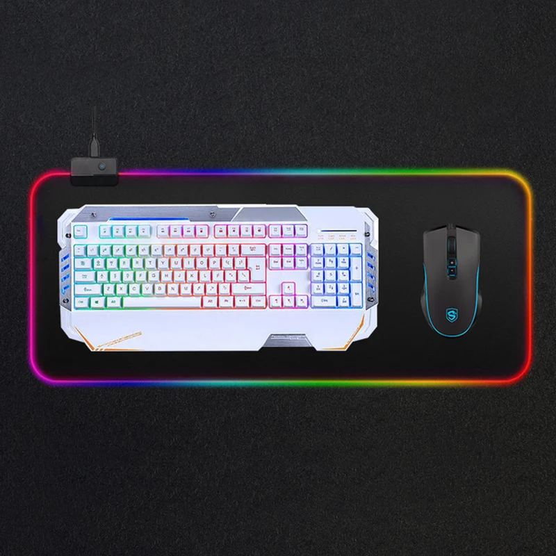 

RGB Mouse Pad Gaming LED Colorful Light Mousepad Gamer PC Computer Keyboard 800x300x4mm XL Large Mouse Mice Mat