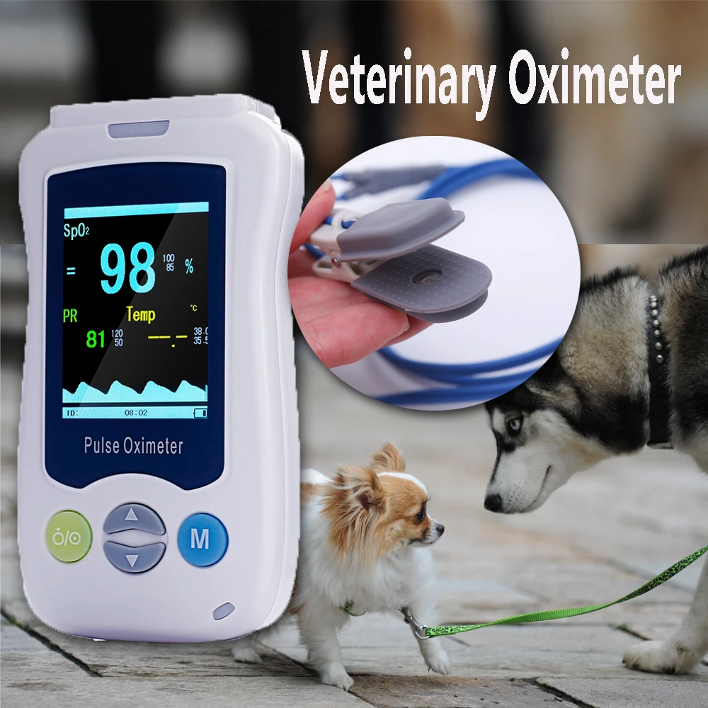 

Yonker For veterinary Pets Dog Cat Vet Handheld Pulse Oximeter Medical Portable Handheld Blood Oxygen SpO2 saturation oxymetre