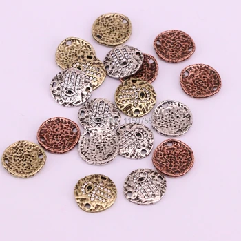 

20Pcs Ancient silver, bronze Cubic Zirconia Connector Beads , For Jewelry Making DIY Bracelets Spacer Bead Finding