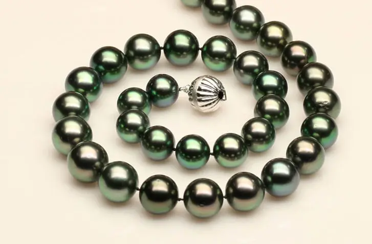 

HOT## Wholesale >>>> HUGE 18"10-11MM TAHITIAN GENUINE BLACK PEACOCK MULTI PEARL NECKLACE PERFECT AAAA
