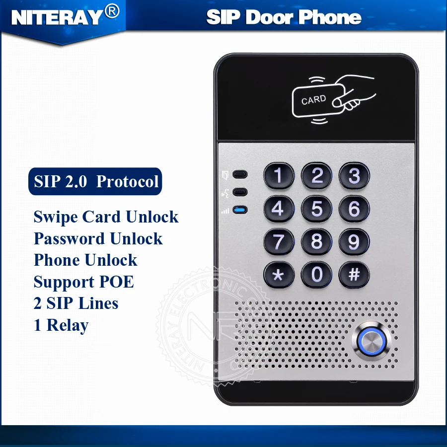 

IP54 IP Door Phone, Waterproof Phone, Dustproof SIP IP Phone, Intercom Security IP Doorbell