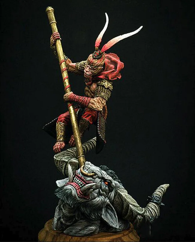 Nuovo Non Assemblato 1/18 90Mm Antico The Monkey King 90Mm Figura In Resina Kit Modello Non Verniciato