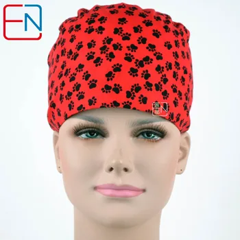 

medical caps medical hats for female doctors and nurses 100% cotton foot print