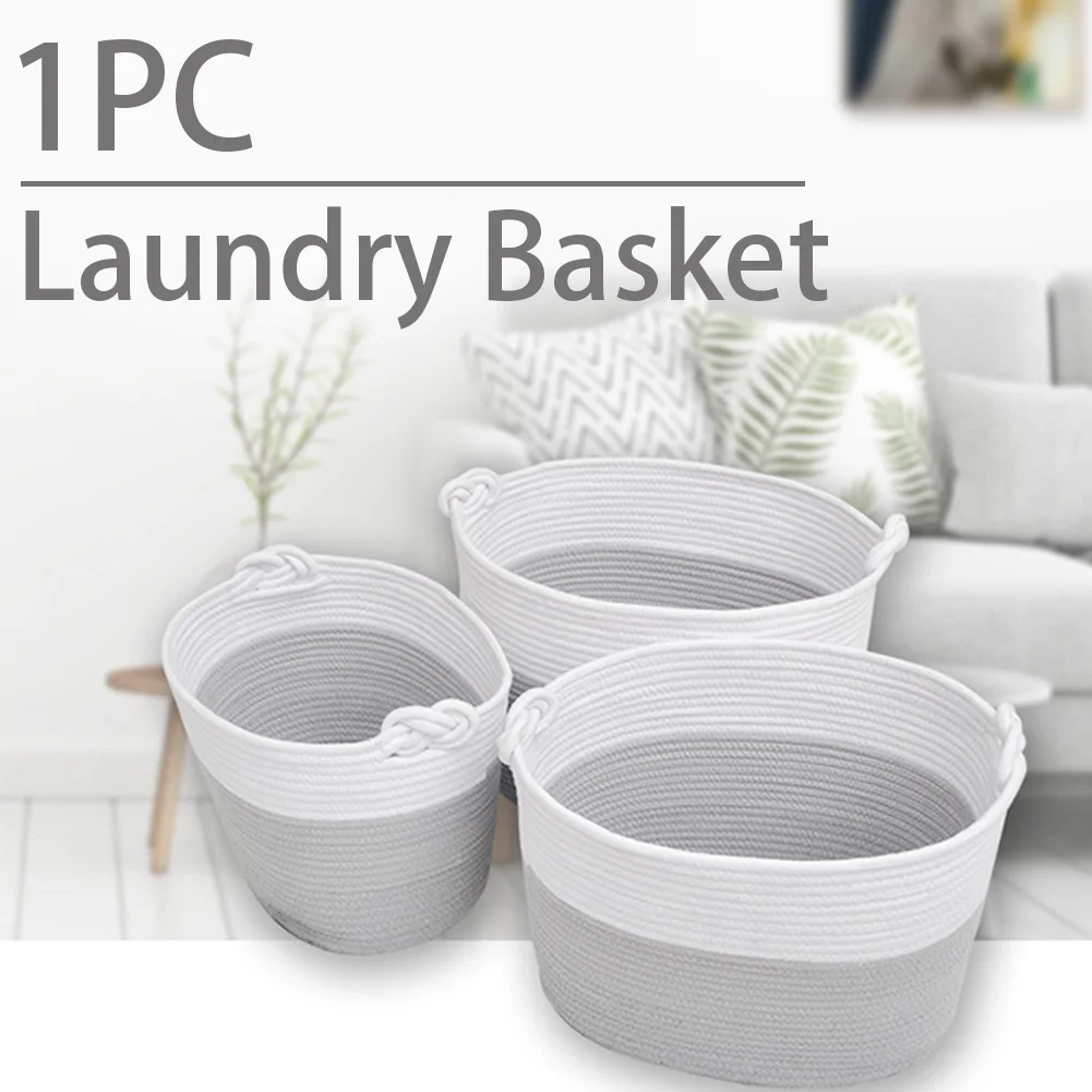 لعب الزخرفية سلال الغسيل القطن حبل المنزل دلاء تخزين الكتب متنوعة الألوان صديقة للبيئة