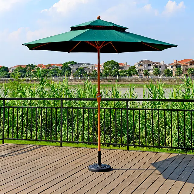 Online Shop Large Outdoor Shade Umbrella Sun Patio Wood Column Bunk Cafe Color Beach Aliexpress Mobile