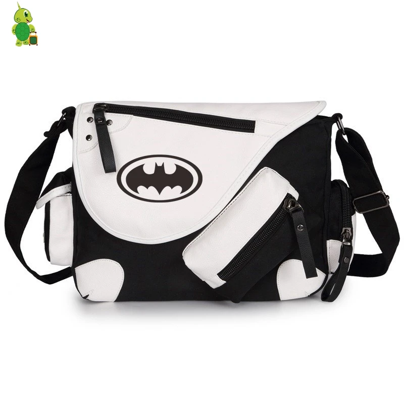Сумка-мессенджер с Бэтменом супергероем из искусственной кожи, Холщовая Сумка для подростков, школьные сумки, женские и мужские дорожные сумки через плечо