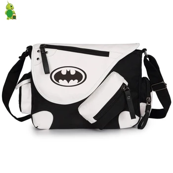 

Batman Superhero Messenger Bag PU Canvas Shoulder Bag for Teenagers Students School Bags Women Men Crossbody Travel Bags