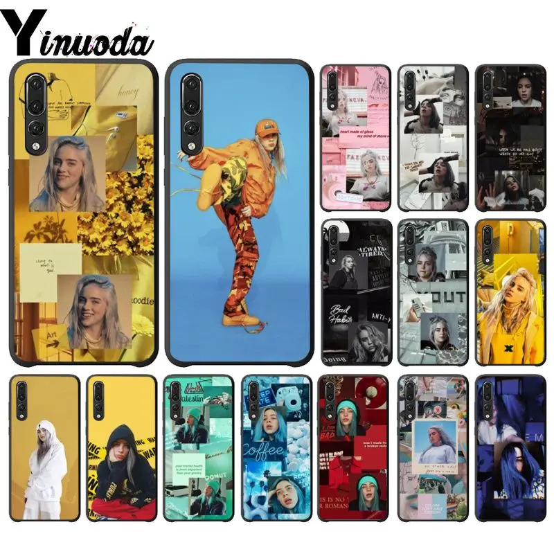 Чехол Yinuoda Billie Eilish Hot Music Singer Star Phon для Huawei Mate10 Lite P20 Pro P9 P10 Plus Mate9 10 Honor 9 View | Мобильные