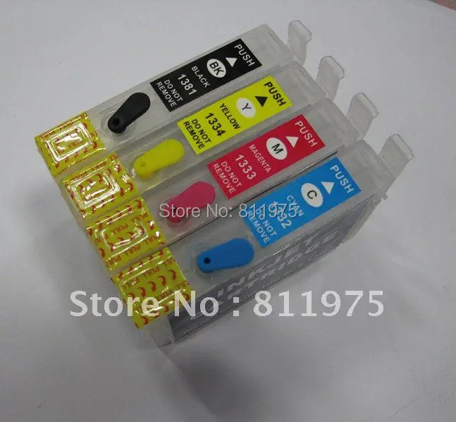 Многоразовый картридж 135 T1351 + T1332 T1333 T1334 для принтеров epson Stylus T25 TX123 TX125 TX133 TX135 чип