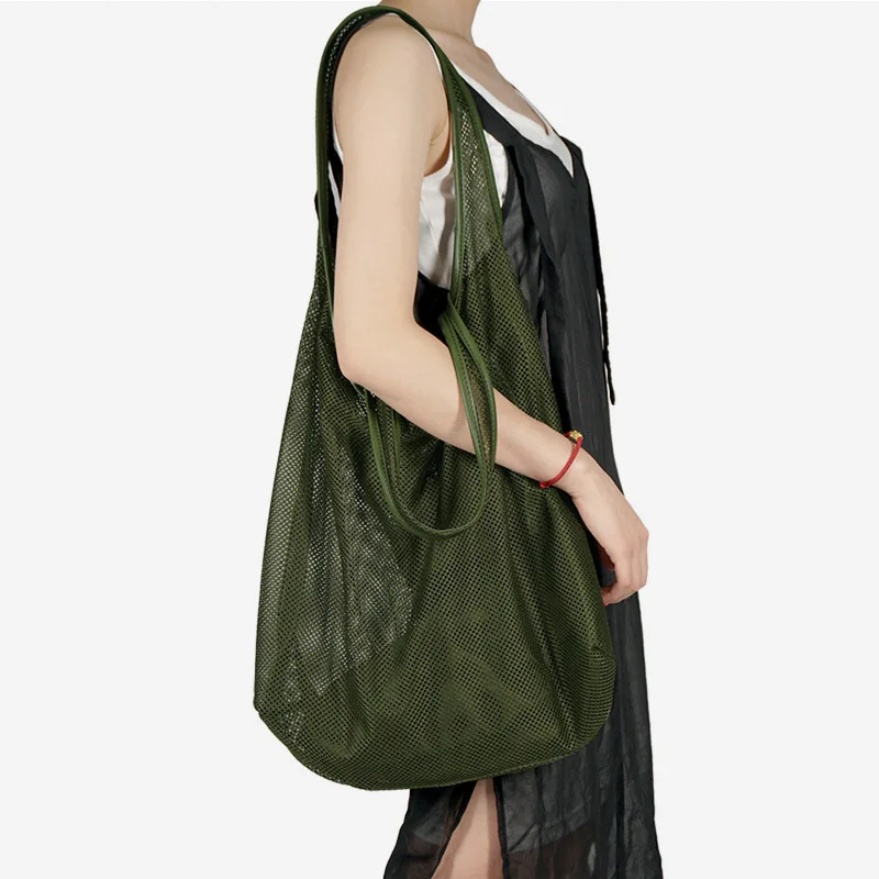 

summer Hollow mesh Handbags women shopping beach bag designer travel woman shoulder Bag quality ladies hand bags bolso mujer tas