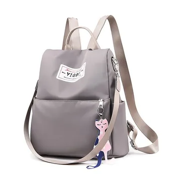 

2019 Female Waterproof Fashion Wild Oxford Cloth Anti-Theft Large Capacity Zipper Cute Three Colors Gift Strap backpack Portable