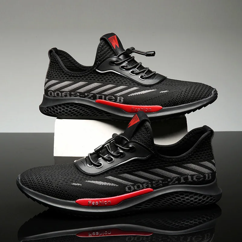 Ins Sneakers Men Casual Shoes Breathable Mesh Men Shoes Luxury Brand Fashion High top Sneakers Male Black Shoes KA943