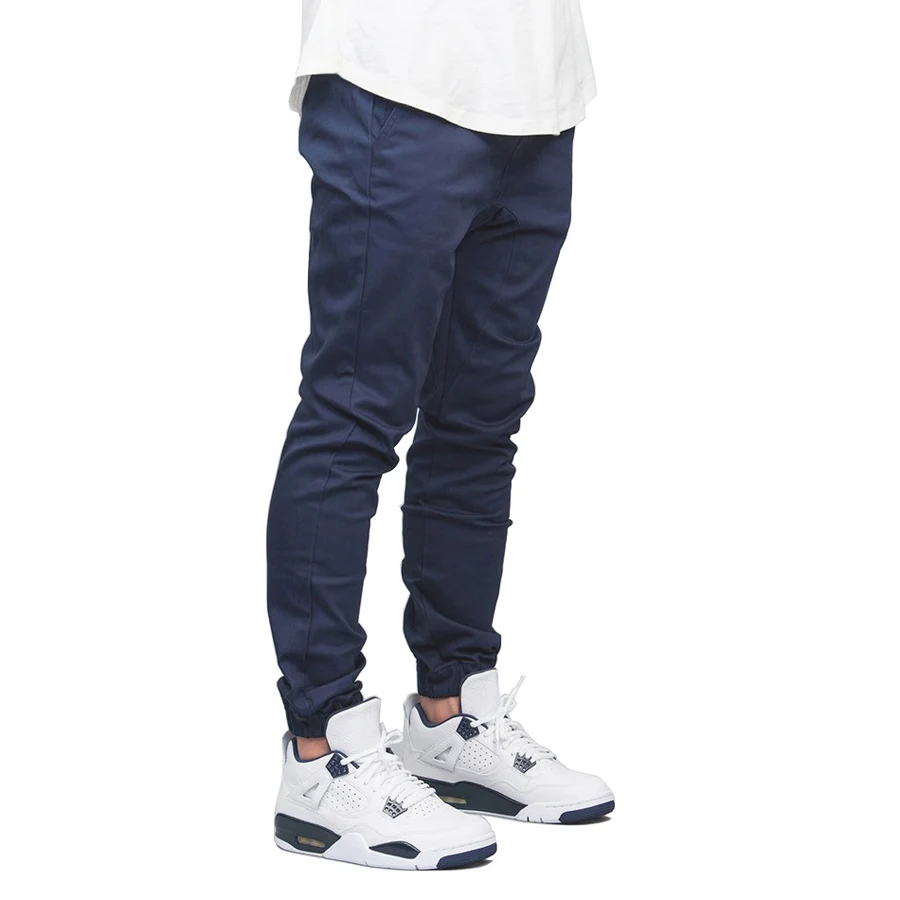 Navy Blue Мужские штаны для бега, Модные осенние хип-хоп шаровары, Стрейчевые штаны для бега, Y5037 - Цвет: Navy Blue