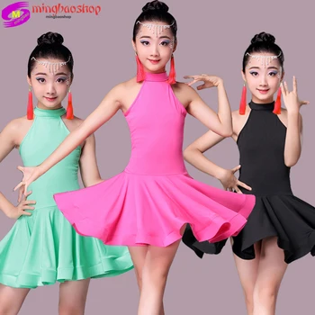 

Latin Dance Dress for Girls Fashion Ballroom Dancing Dresses for Kids Dancewear Children Stage Performance Costumes