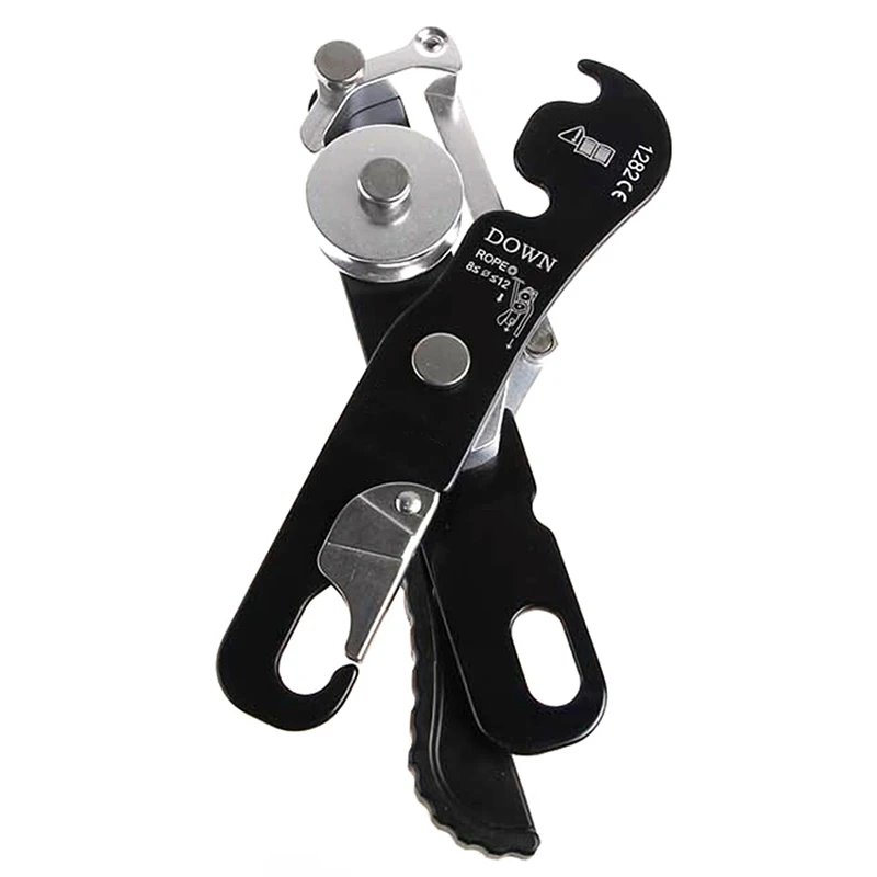 

Durable Safety Rock Climbing Handle Control Abseiling Device Climbing Stop Descender Self-locking Device Protector Tool FY0175