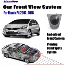 Liandlee Car Front View Camera For Honda Fit 2007-2018 2015 2016 Logo Embedded 4.3