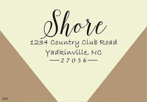 custom return address curly font self inking address stamp custom
