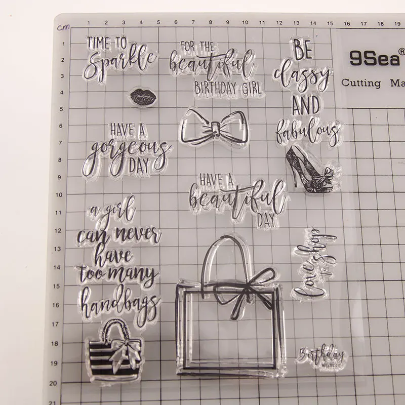 KLJUYP Borse Cancella Francobolli Scrapbook Mestiere di Carta Trasparente timbro scrapbooking