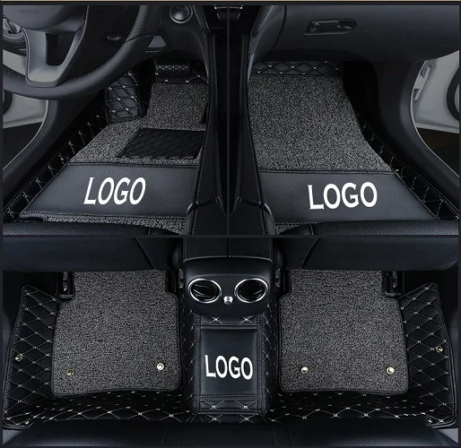 CARFUNNY автомобильные коврики с логотипом на заказ для бмв х5 е70 лексус lx470 bmw f34 audi a4 b7 avant bmw f07 автомобильный стайлинг ковер - Название цвета: luxury Black Beige