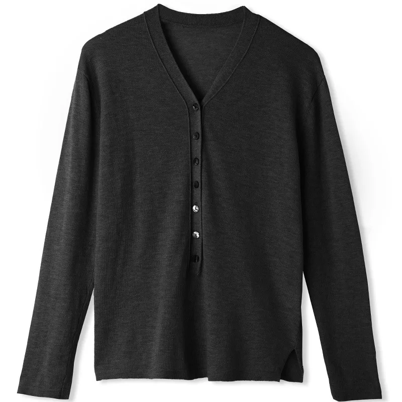 Autumn new arrival v-neck long sleeve loose pullover unlined upper knitting sweater single buckle rendering sweater women 18067 Autumn new arrival v-neck long sleeve loose pullover unlined upper knitting sweater single buckle rendering sweater women 18067