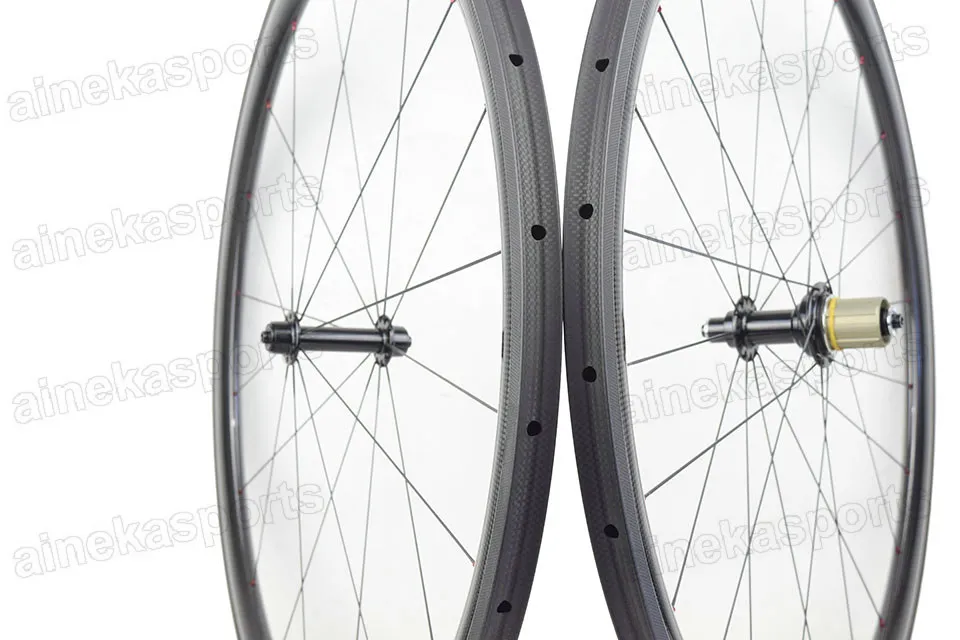 Perfect 700C 38mm Carbon Wheels with 20.5mm/23mm/25mm wide Clincher Tubular Tubeless carbon wheels Bitex R13/ Powerway R13 bicycle hub 2