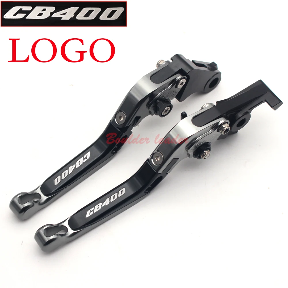 

CNC Motorcycle With Logo Telescopic folding Adjustable Brake Clutch Levers For Honda CB400 SF 1992-1998/2002-2010(No fits 99-00)