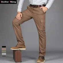 5 цветов, тактические брюки карго, новинка, классические, много карманов, хлопок, прямые, деловые, повседневные Комбинезоны, мужские брюки, зеленый, серый