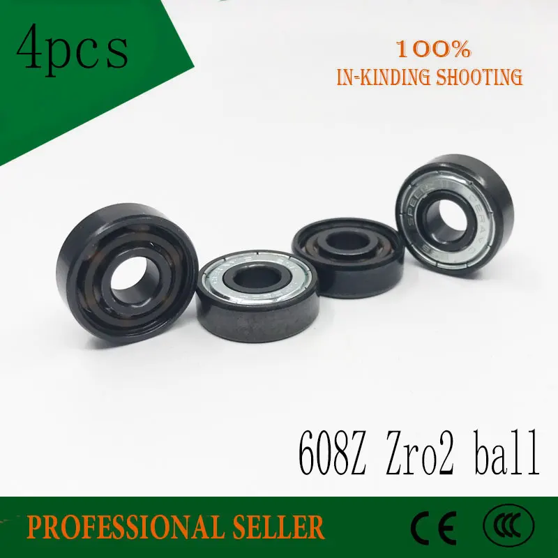 Free shipping 4pcs 608 Zro2 Hybrid Ceramic 608 Inline Skate Bearing 608Z Abec11 for Skateboard Speed Skate Roller Hand Spinner Free shipping 4pcs 608 Zro2 Hybrid Ceramic 608 Inline Skate Bearing 608Z Abec11 for Skateboard Speed Skate Roller Hand Spinner
