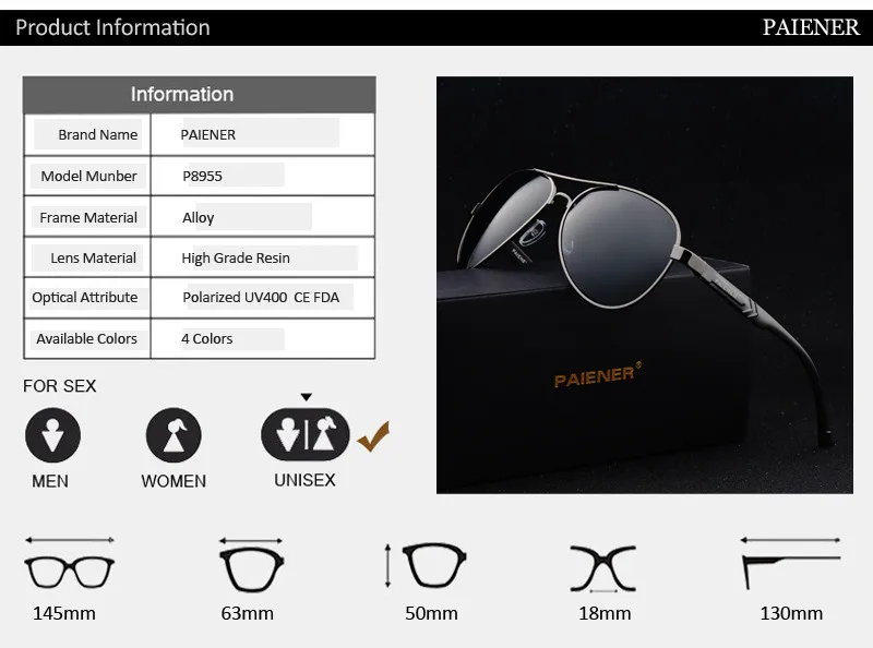 Фирменный дизайн Для мужчин wo Для мужчин солнцезащитные очки 100% поляризационные Алюминий Рамки Солнцезащитные очки для женщин модные Для