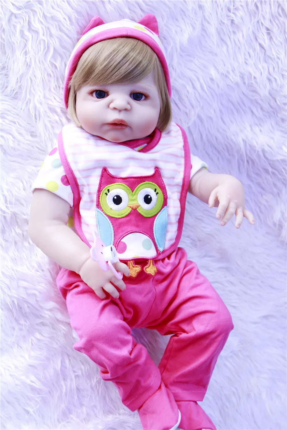 22 &quotreborn Baby Doll блонд кукла принцесса для девочек 55 см полный Силиконовый младенец
