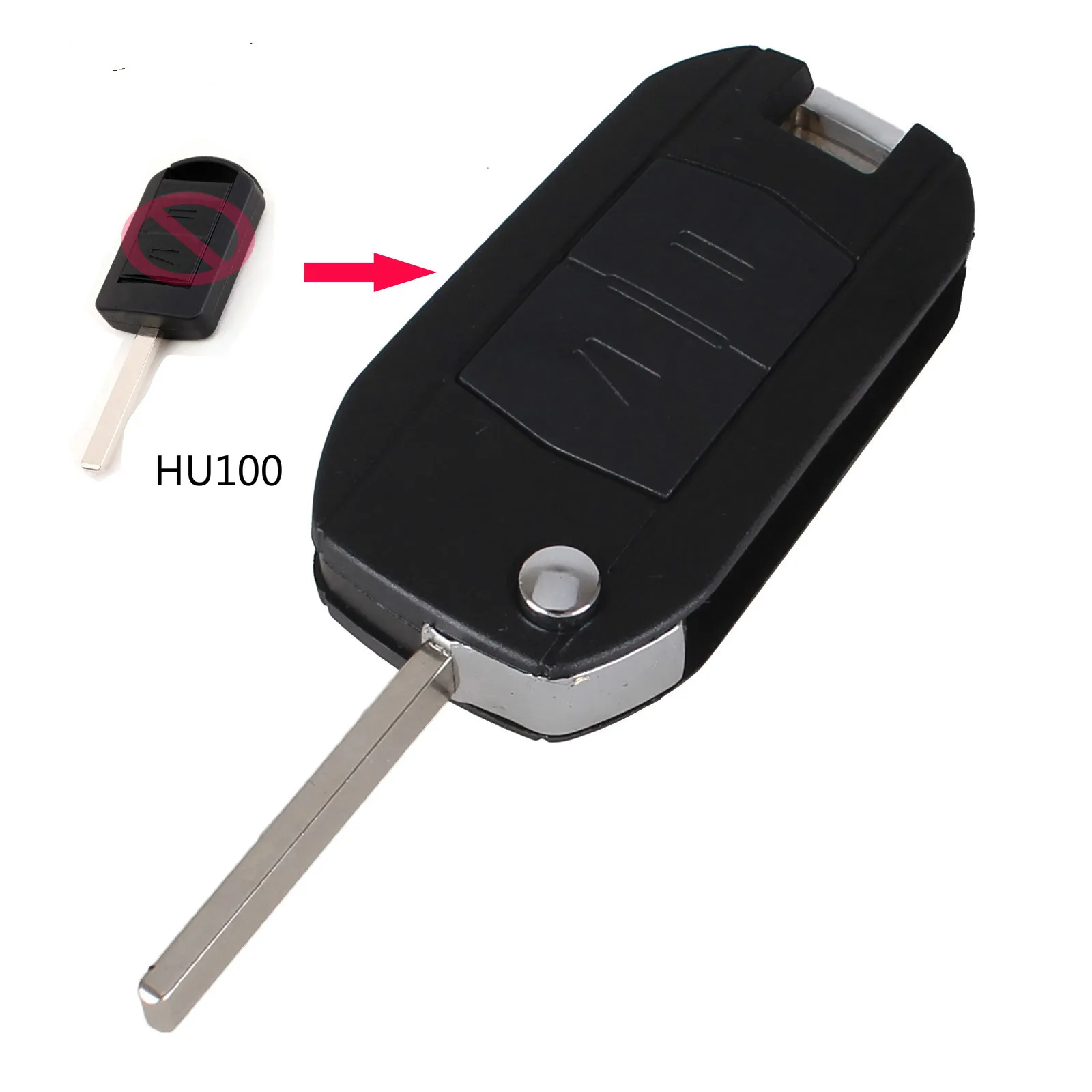 KEYYOU автомобиль флип складной ключ оболочки для Vauxhall для Opel Corsa d C Combo Tigra Meriva Agila 2 кнопки дистанционного ключа чехол Fob - Количество кнопок: 4 Кнопки