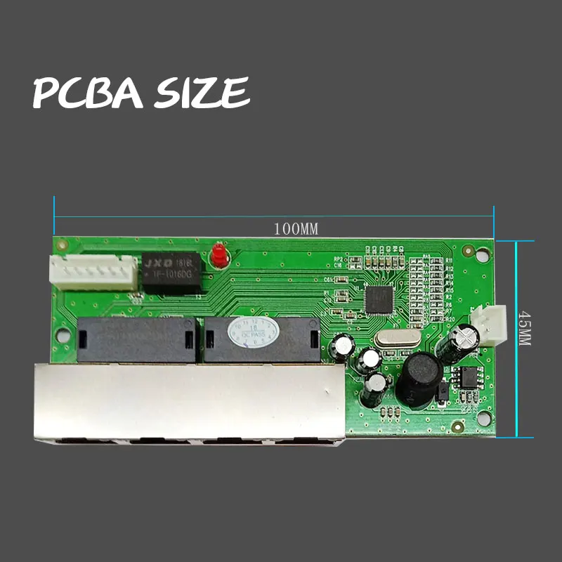 Мини 5-разъемное зарядное usb-устройство 10/100 Мбит сетевой коммутатор на возраст от 5 до 12 лет, в широкий диапазон входного напряжения smart ethernet переключатель pcb rj45 Модуль со светодиодной подсветкой встроенный