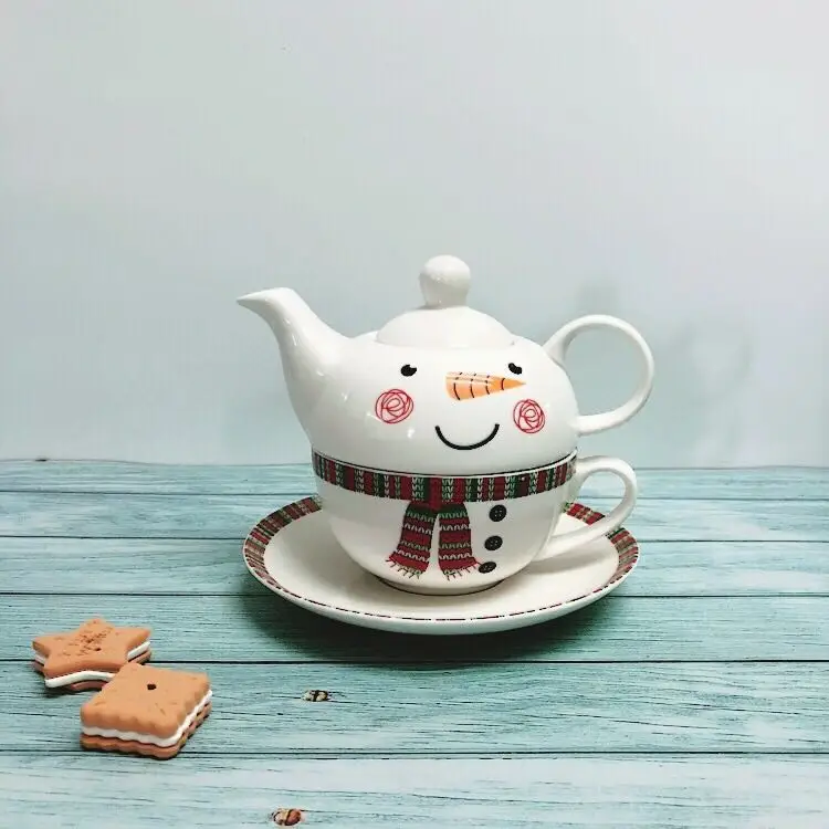 Креативный мультяшный керамический Детский горшок, чашка для одного человека, чашка, стек, цветочный чайник, молочный горшок, Рождественская Детская посуда N362