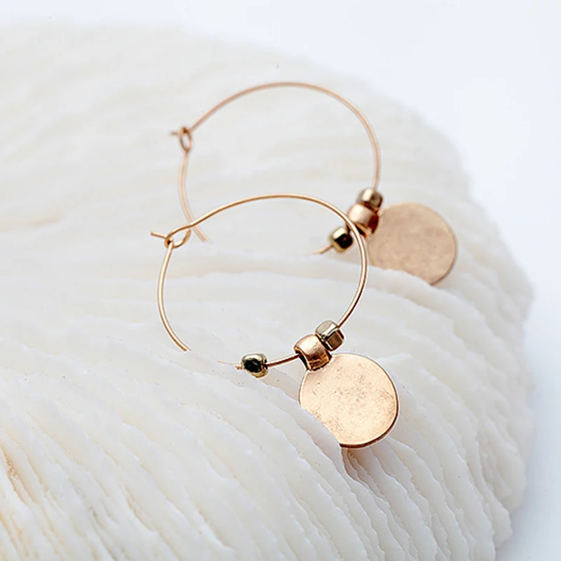

PINKSEE European Exaggerated Big Hoop Earrings for Women Round Circle Pendant Long Earrings Brincos Jewelry
