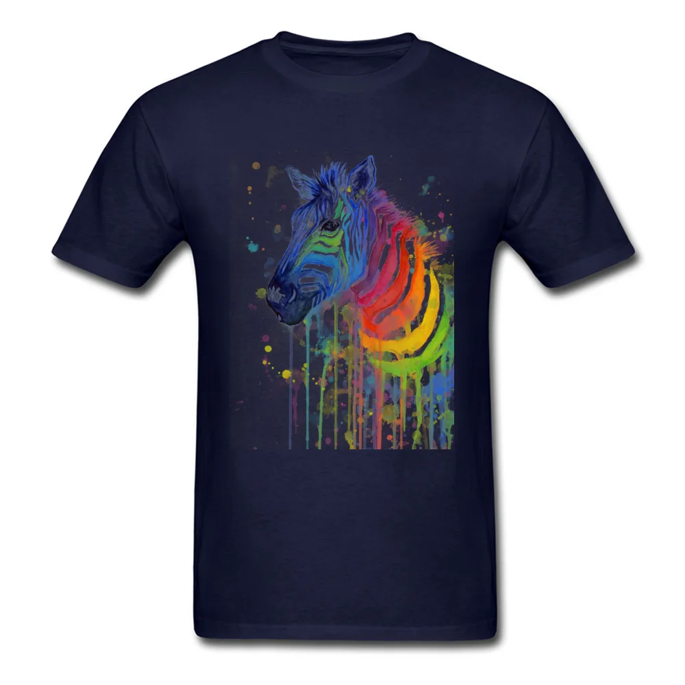 Zebra Rainbow Watercolor - Ode to Fruit Stripes_navy