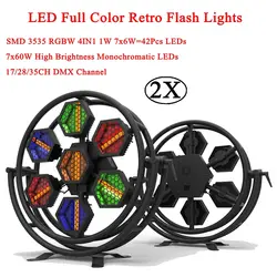 Светодиодный Ретро вспышка 7X60 Вт цветовая температура 1900 K/2200 K светодиодный сценический Dj размытый свет с эффектом DMX контроллер Дискотека