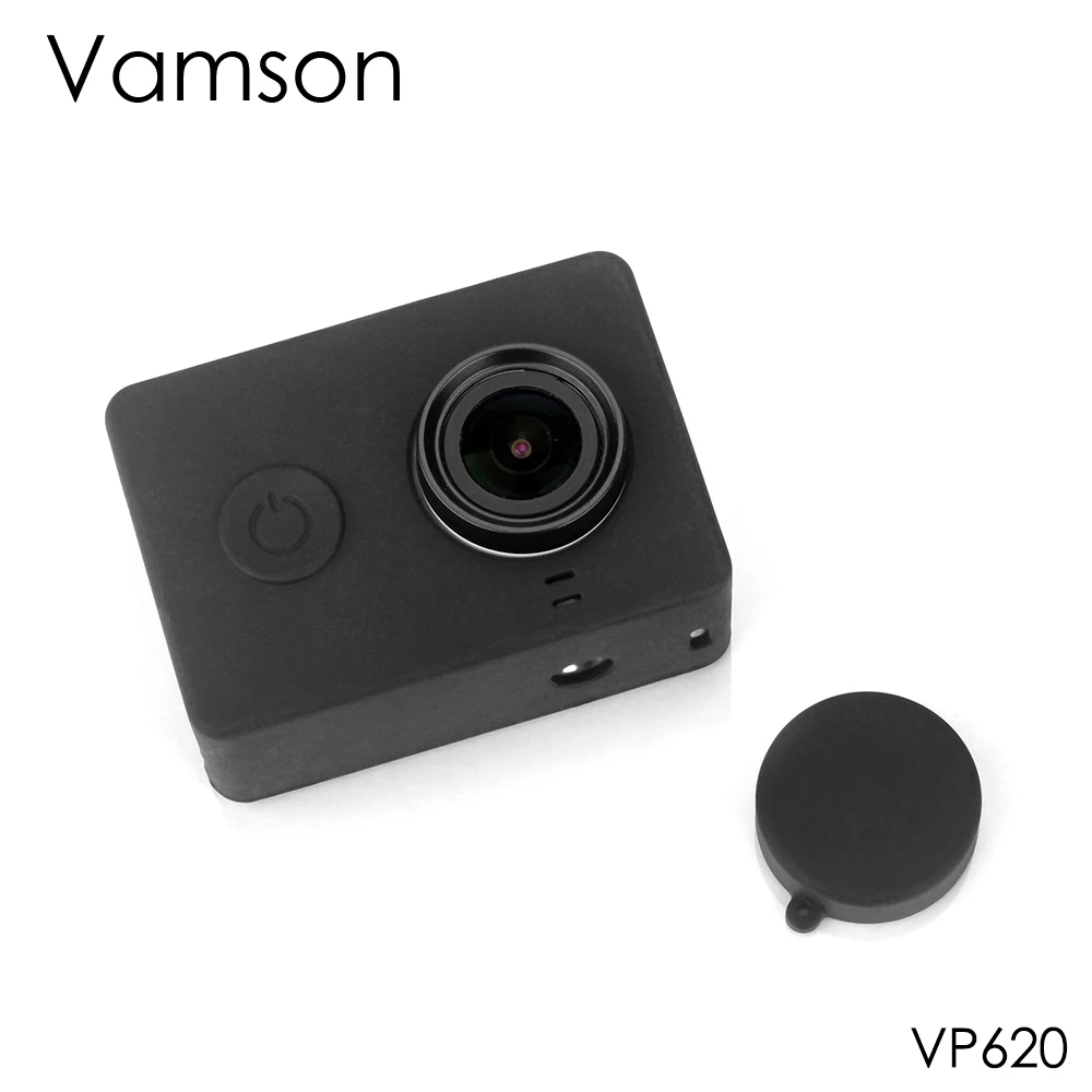 

Vamson For Xiaomi for Yi Accessories Dust-proof Silicone Protective case + Lens cap For Xiaomi Sport Action Camera VP620