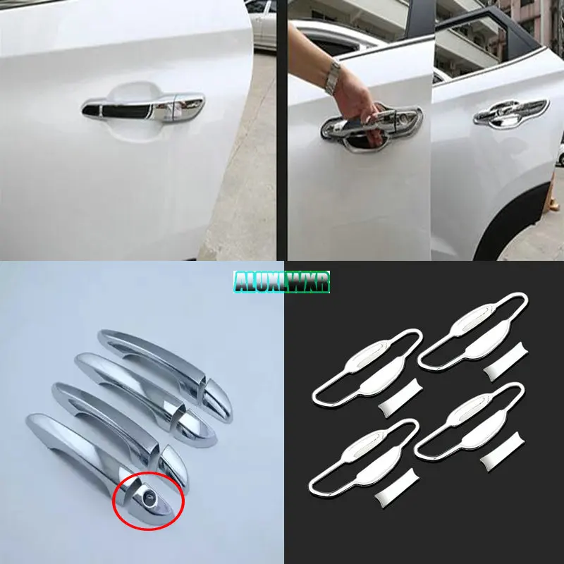 

8PCS ABS Car Door Handle wrist Decorative covers trim sticker fit for hyundai tucson 2015 2016 2017 car-styling auto accessories