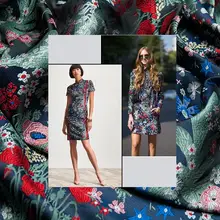 Новая высококачественная Заказная жаккардовая ткань с шифрованием, средние толстые цветы цветут как кусок парчи дышащей, мягкой и com