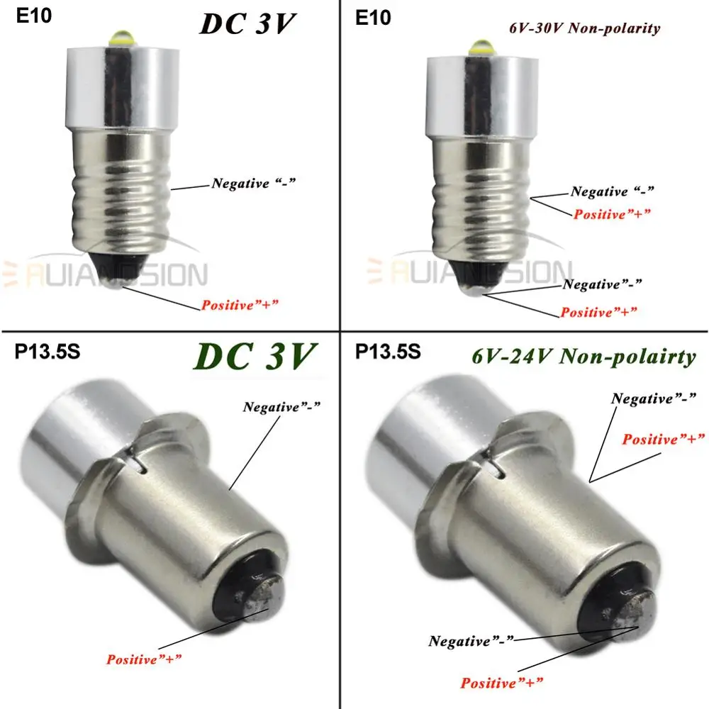 1 шт. 3 Вт E10 P13. 1SMD светодиодный Светодиодный светильник 4 5 В фонарь Сменные лампы в